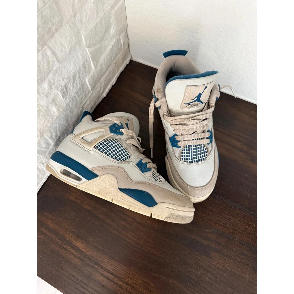 Air Jordan 4 Retro Military Blue 2024 GS Industrial Blue! Size: Size 6Y